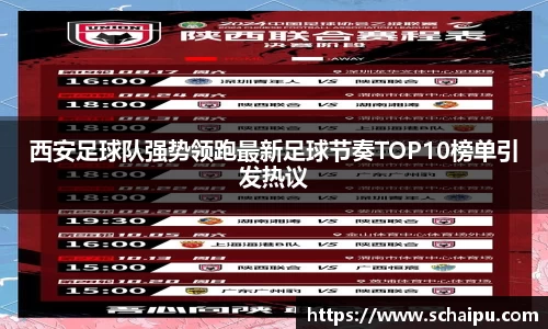 西安足球队强势领跑最新足球节奏TOP10榜单引发热议